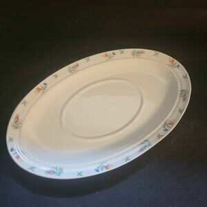 Harmony House Hall Monticello Fine China White w/Small Flowers Platter